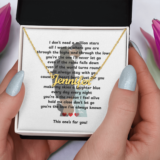 Custom This One's For You Name Necklace