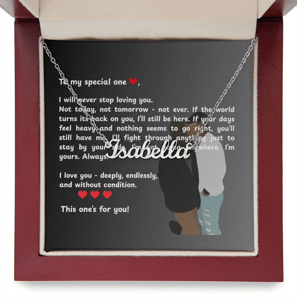 Custom To My Special One Name Necklace