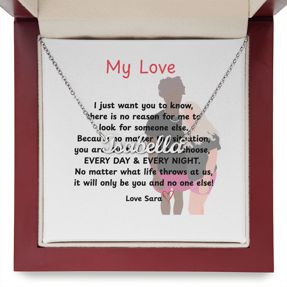 Custom  My Love Name Necklace