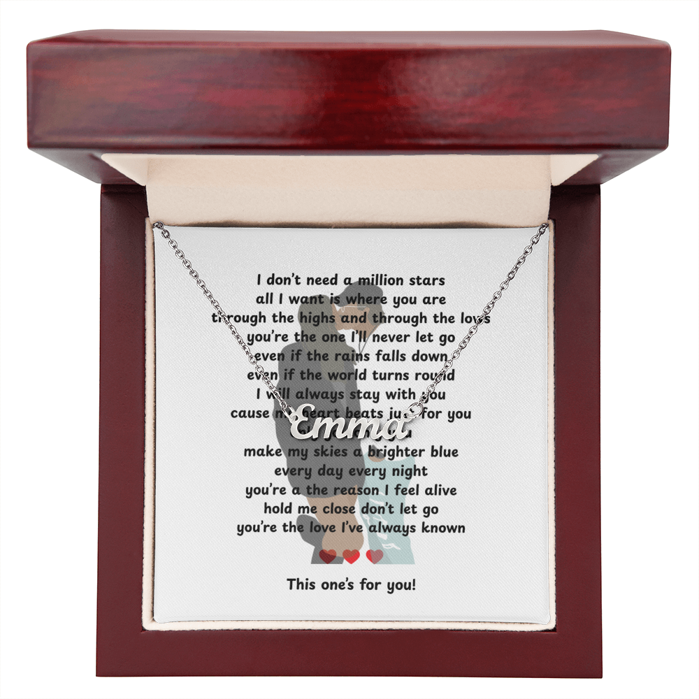 Custom This One's For You Name Necklace