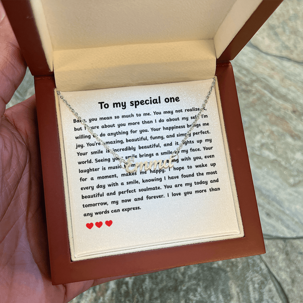 Custom Name Necklace To My Special One