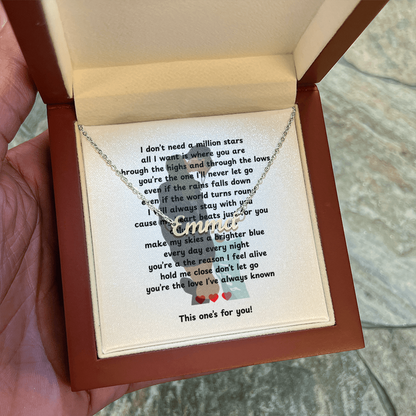 Custom This One's For You Name Necklace