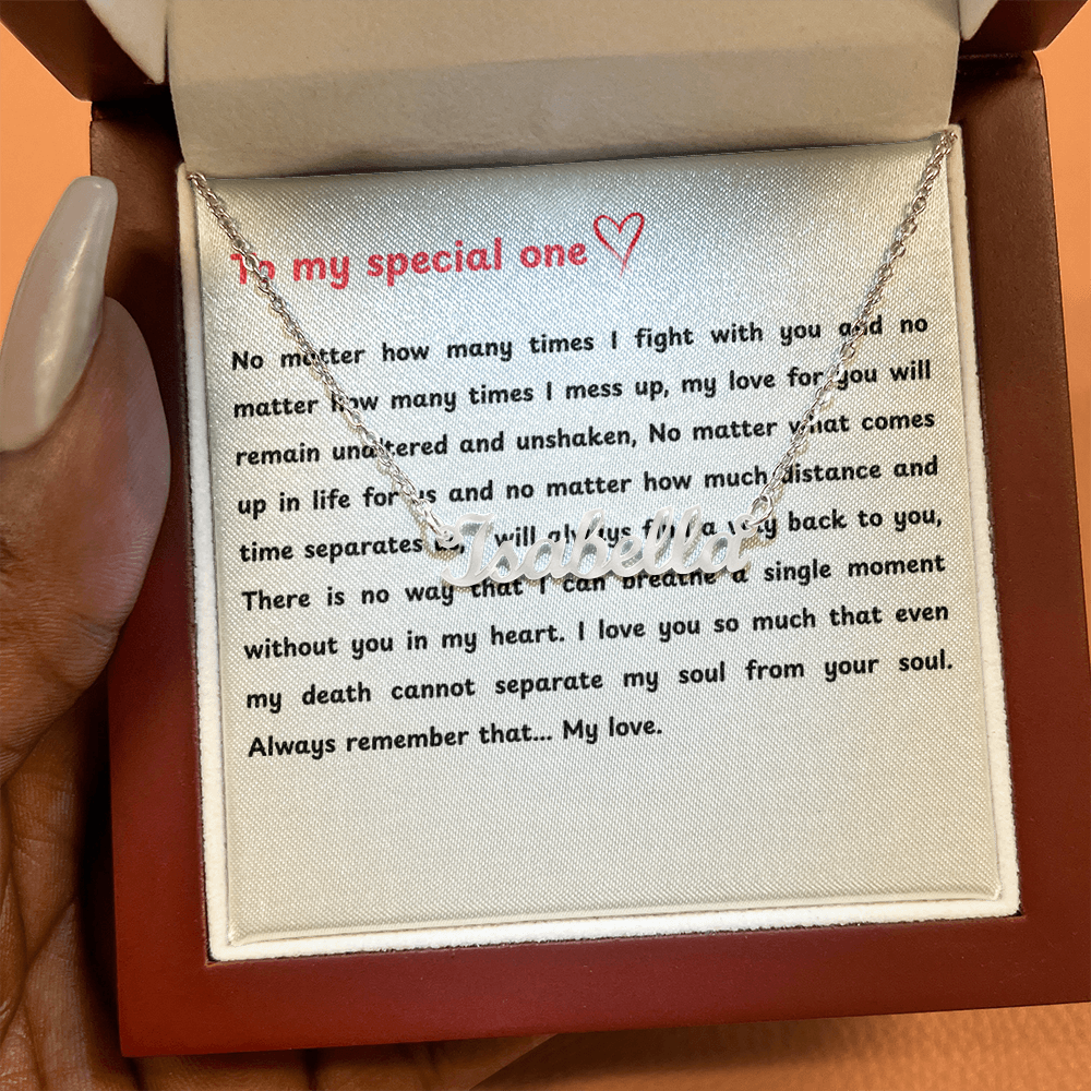 Custom To My Special One Name Necklace