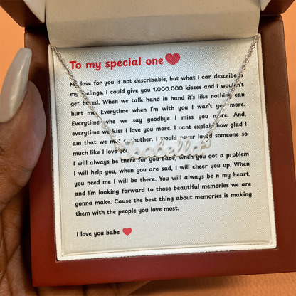 Custom Name Necklace To My Special One
