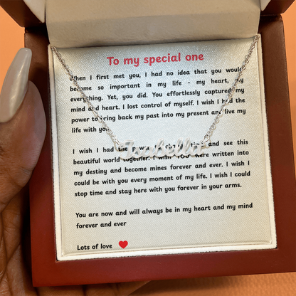Custom Name Necklace To My Special One