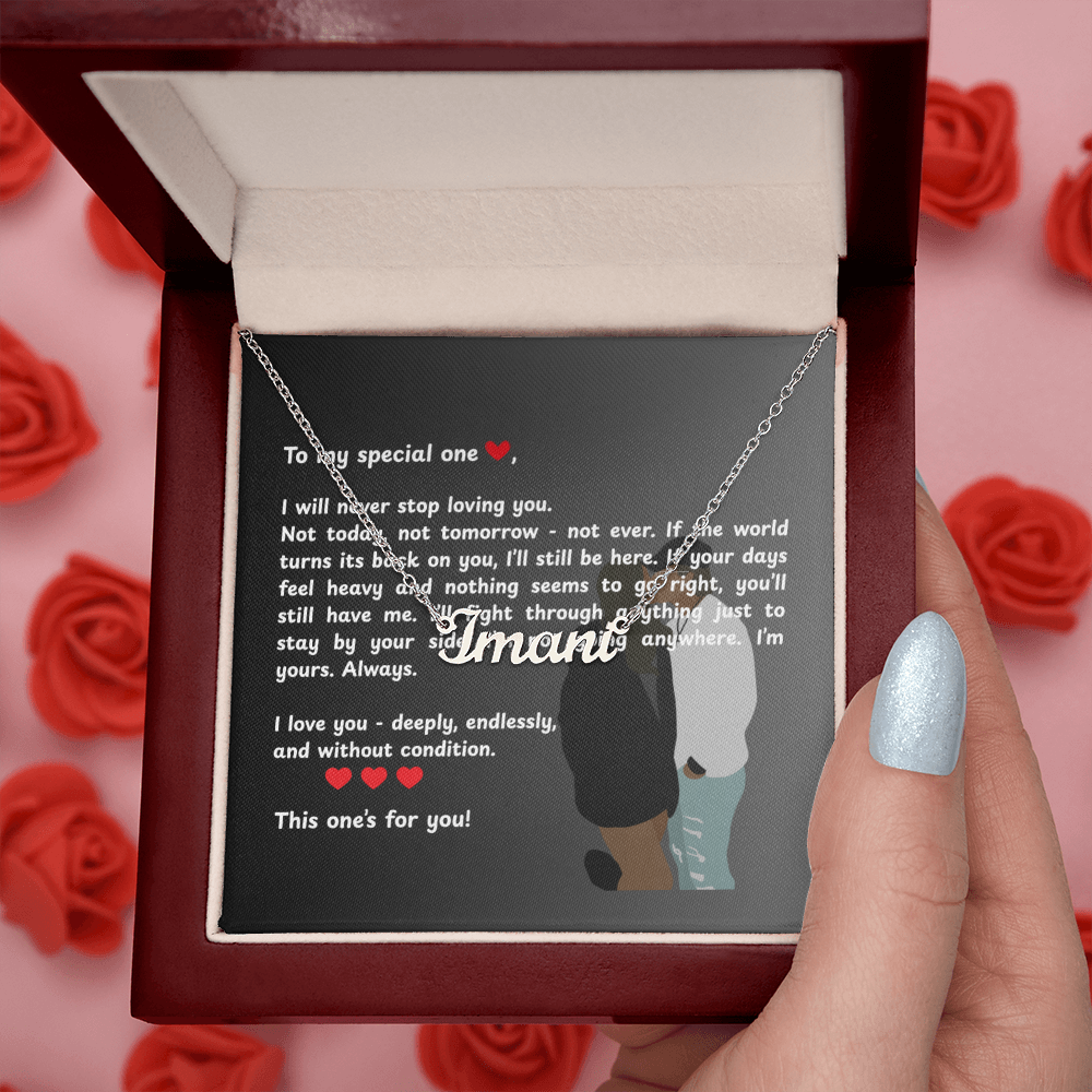 Custom To My Special One Name Necklace