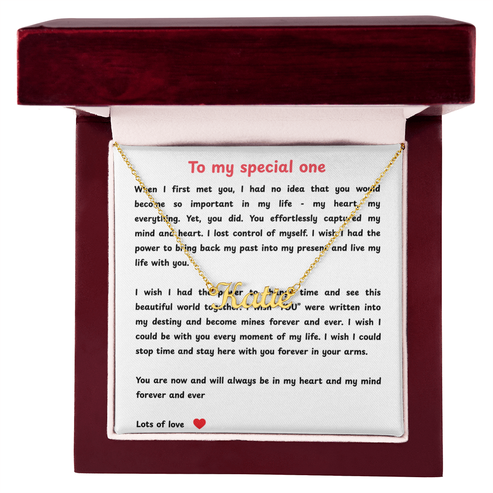 Custom Name Necklace To My Special One