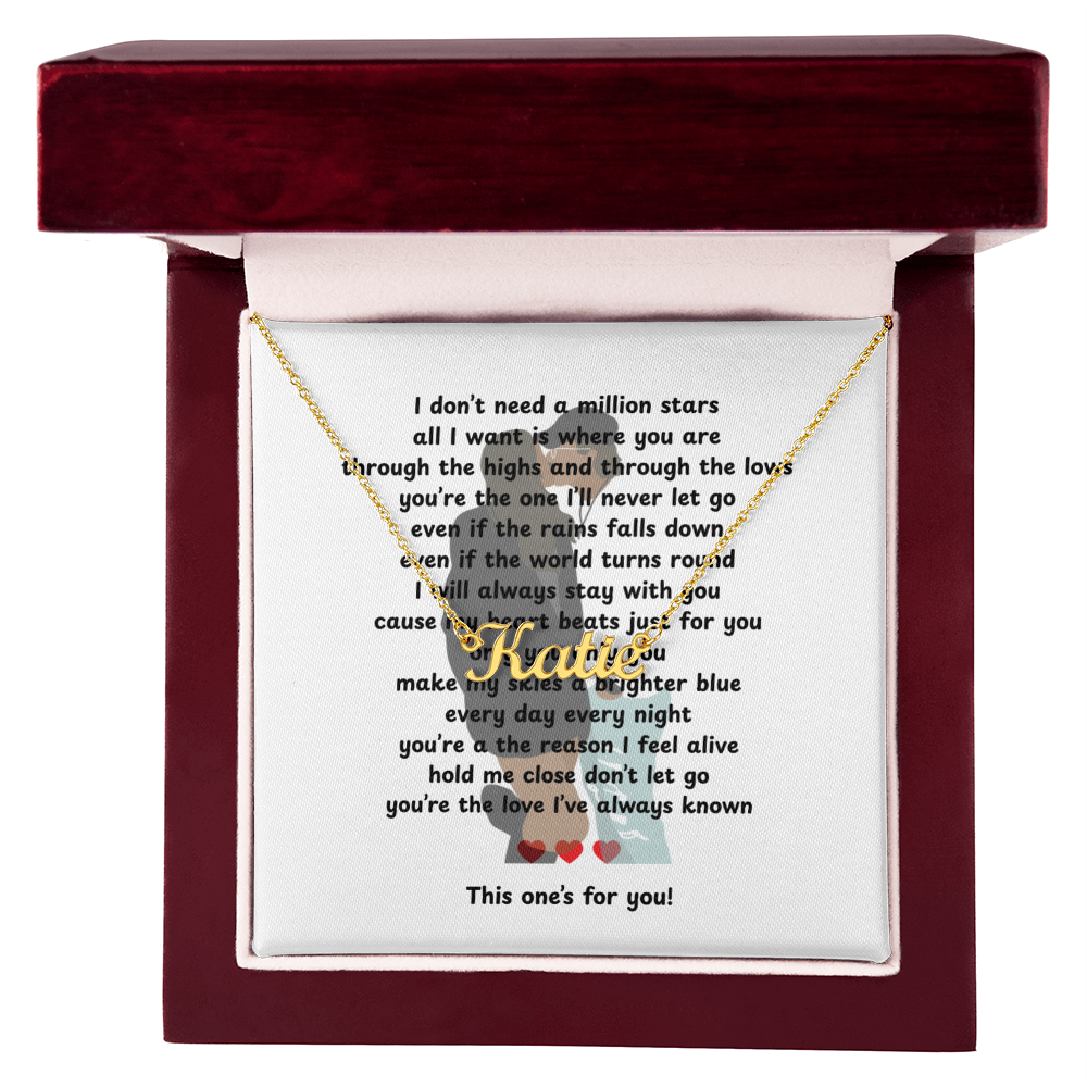 Custom This One's For You Name Necklace