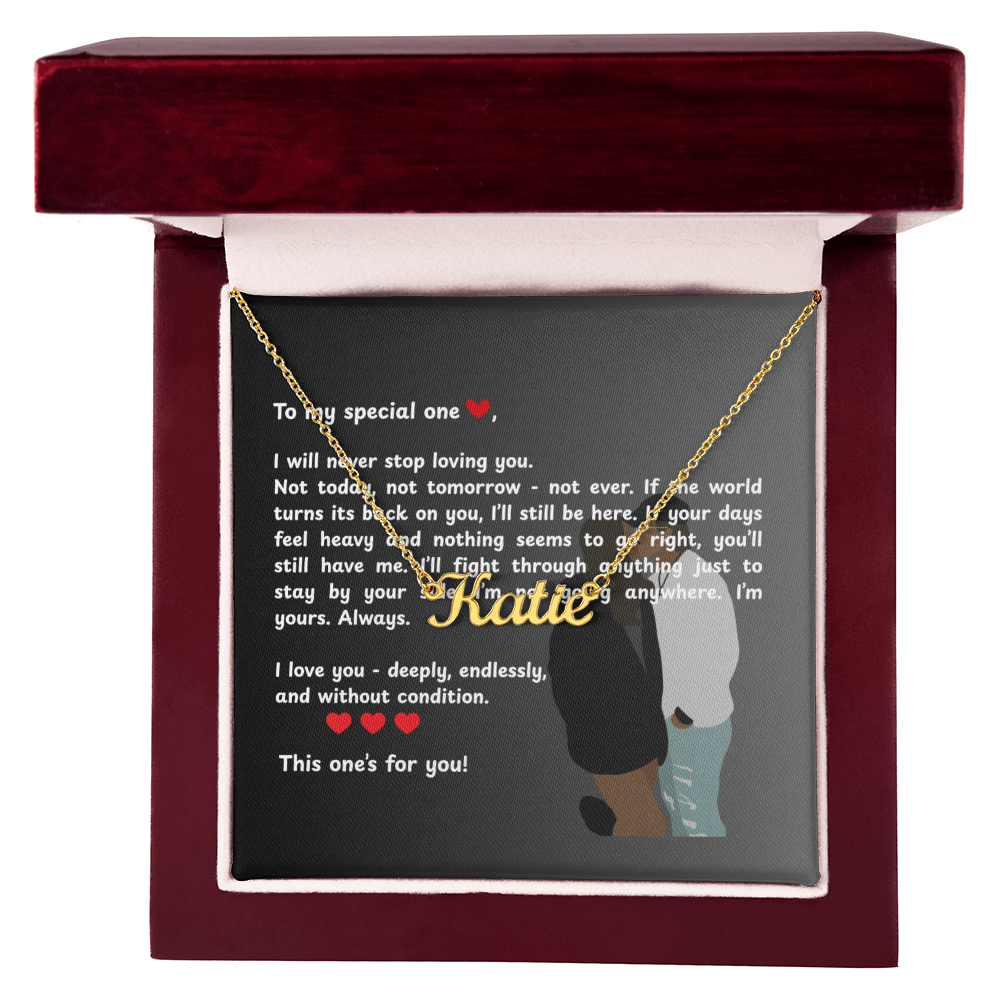 Custom To My Special One Name Necklace
