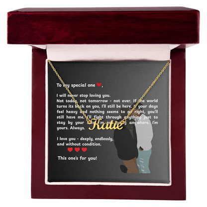 Custom To My Special One Name Necklace