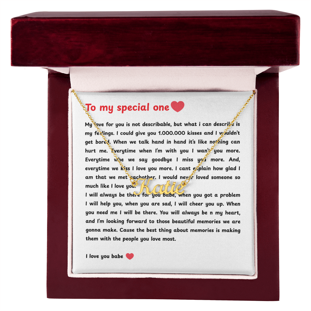 Custom Name Necklace To My Special One