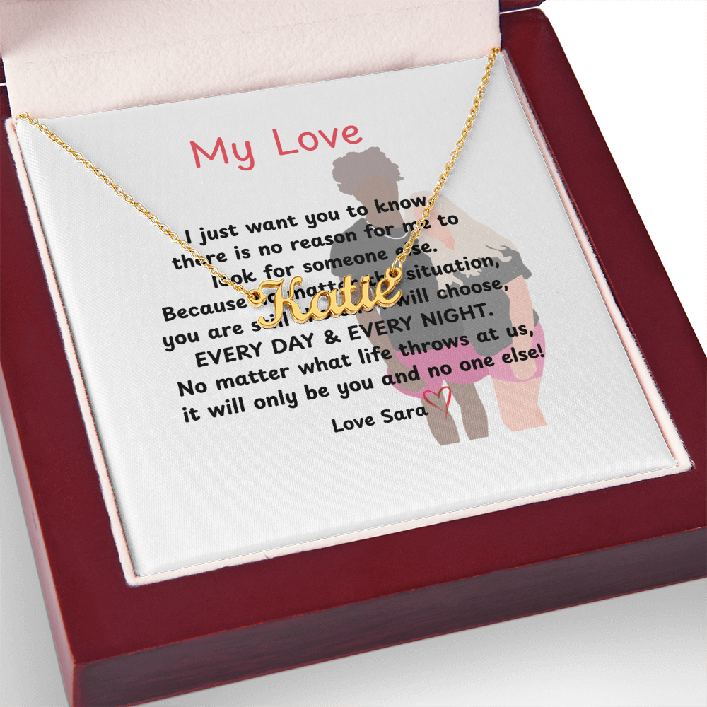 Custom  My Love Name Necklace