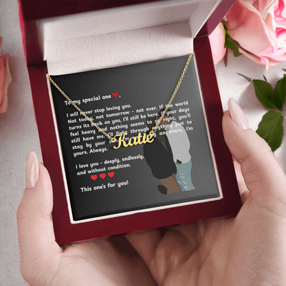 Custom To My Special One Name Necklace