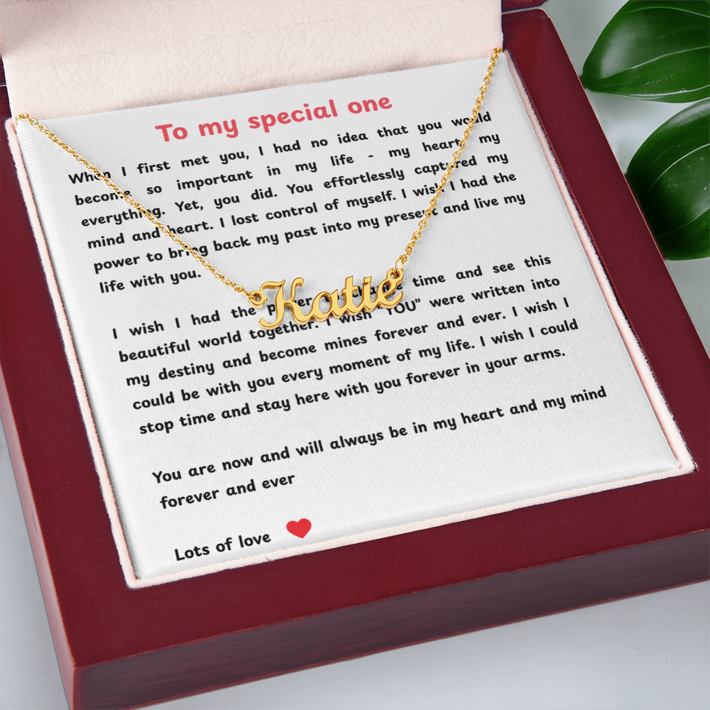 Custom Name Necklace To My Special One