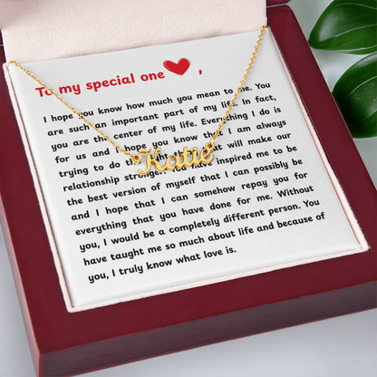 Custom Name Necklace To My Special One