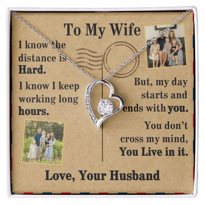 To My Wife Forever Love Necklace With 2 Photos