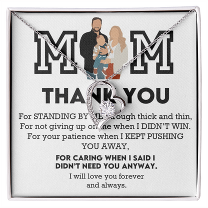 Mom Thank You Forever Love Necklace
