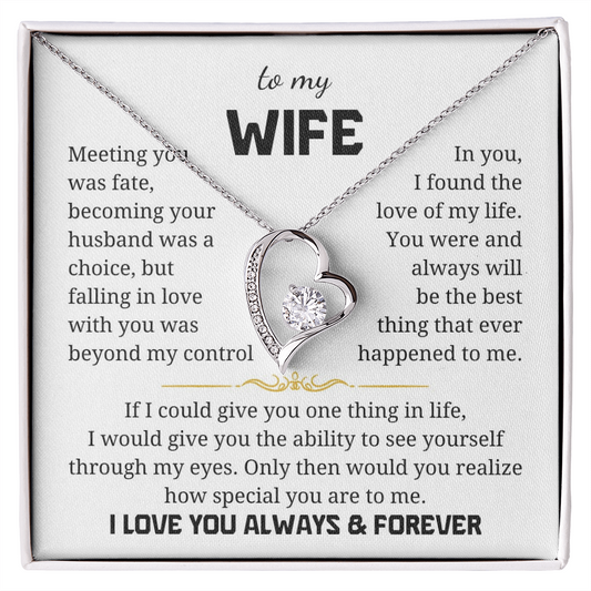 To My Wife  Forever Love Necklace