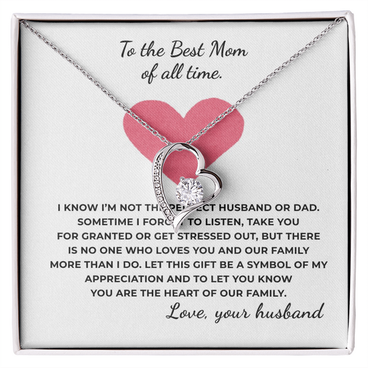 To The Best Mom of All TIme Forever Love Necklace