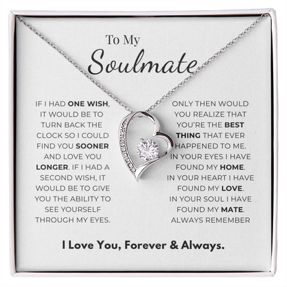 To My Soulmate  Forever Love Necklace