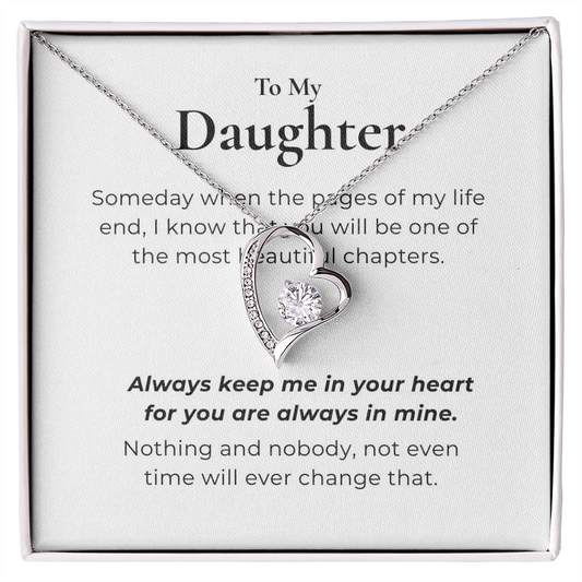 To My Daughter  Forever Love Necklace