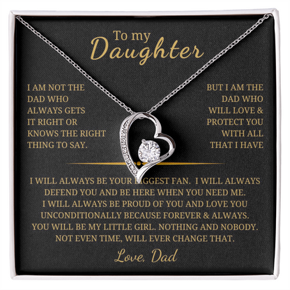 To My Daughter  Forever Love Necklace