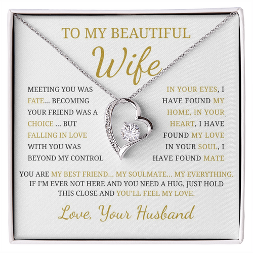 To My Beautiful Wife  Forever Love Necklace
