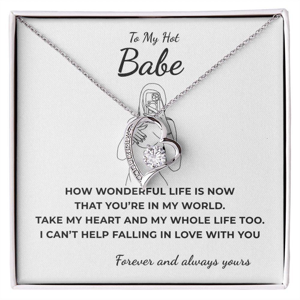 To My Hot Babe Forever Love Necklace