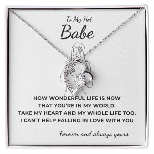 To My Hot Babe Forever Love Necklace