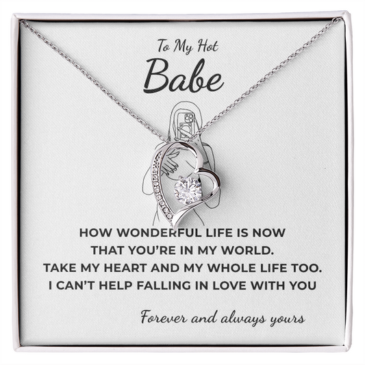To My Hot Babe Forever Love Necklace