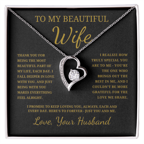 To My Beautiful Wife  Forever Love Necklace