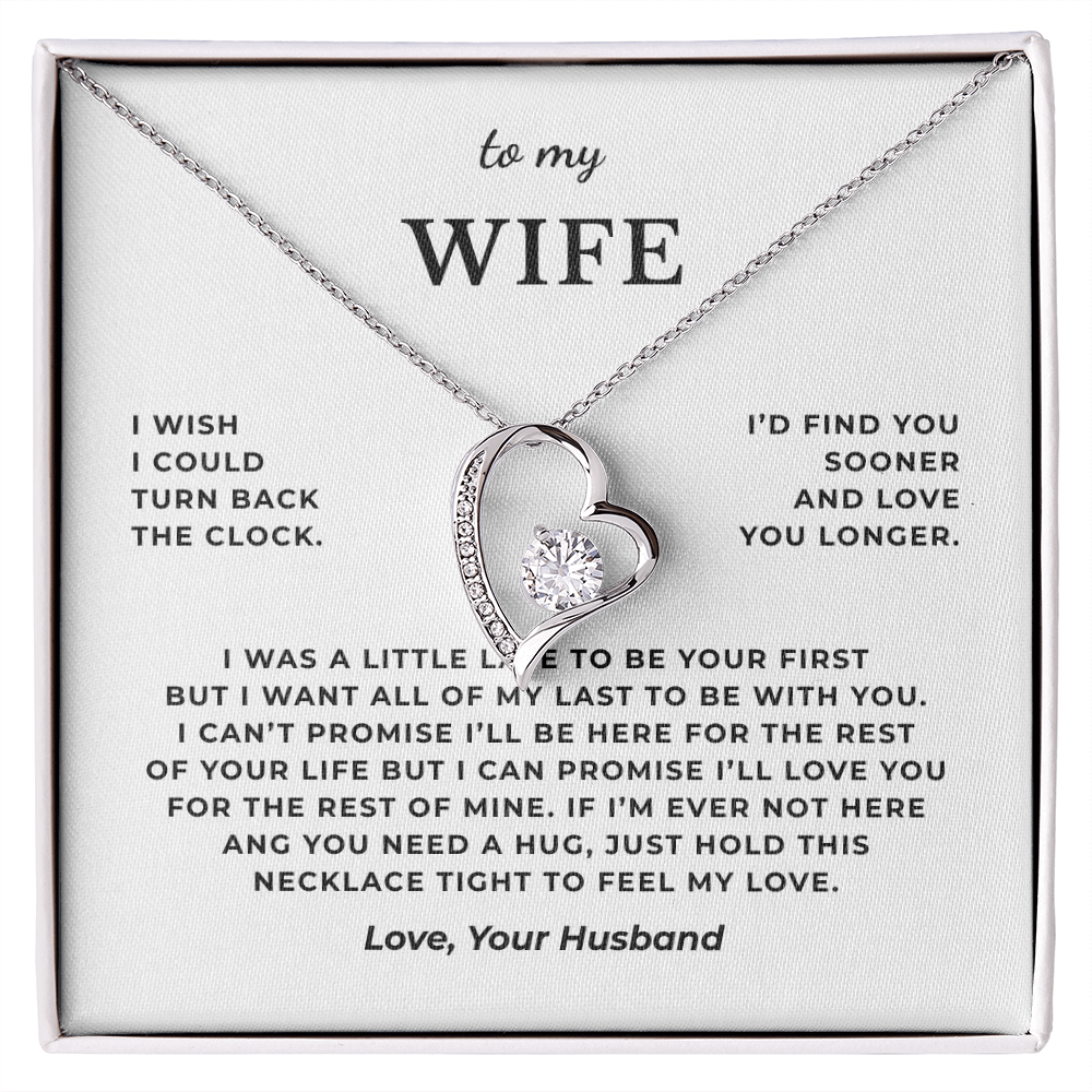 To My Wife Interlocking Hearts Necklace