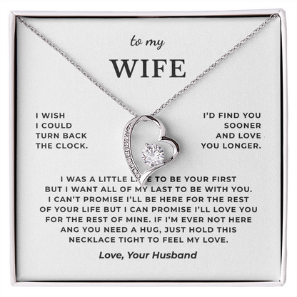 To My Wife Interlocking Hearts Necklace