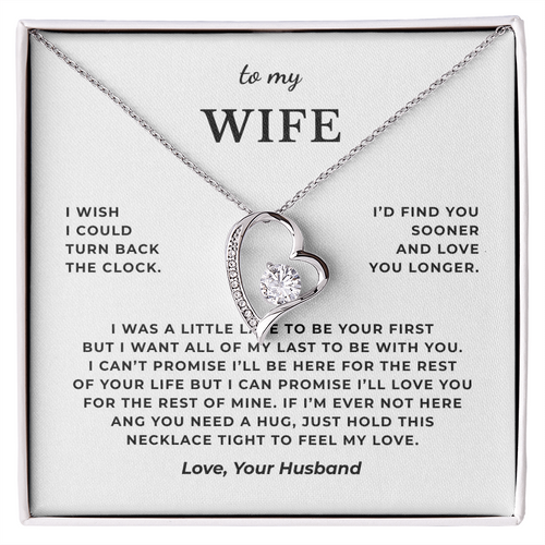 To My Wife Interlocking Hearts Necklace
