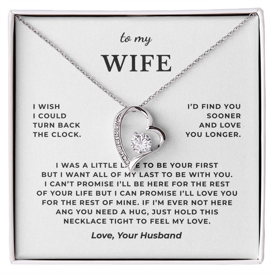 To My Wife Interlocking Hearts Necklace