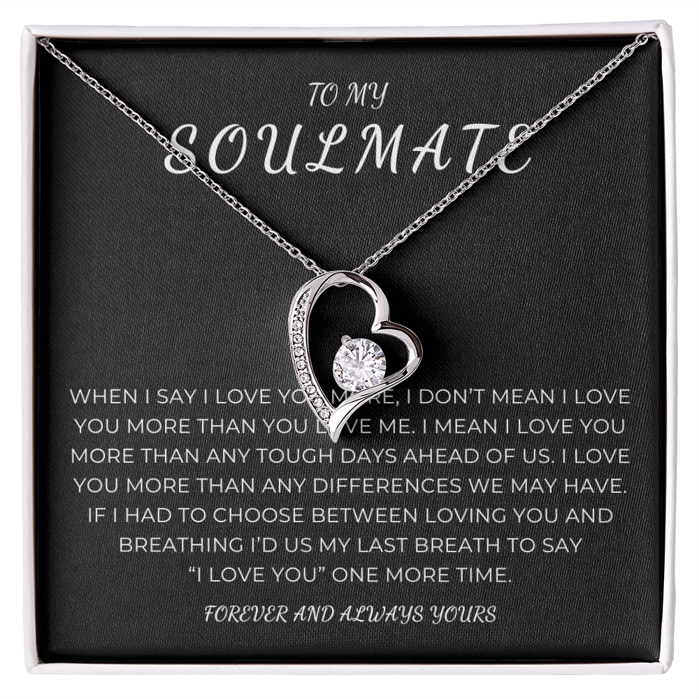 To My Soulmate Forever Love Necklace