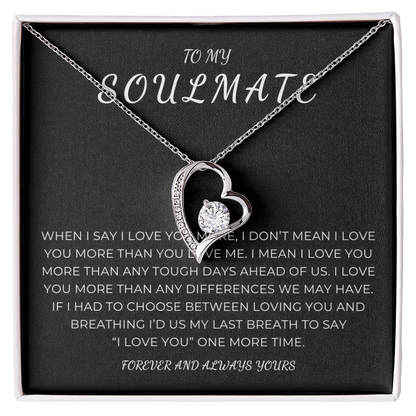 To My Soulmate Forever Love Necklace