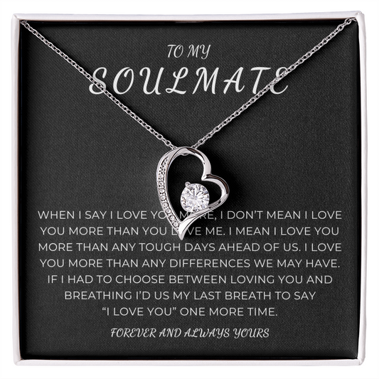To My Soulmate Forever Love Necklace