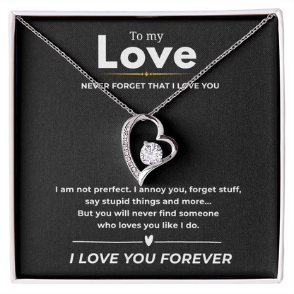 To My Love  Forever Love Necklace
