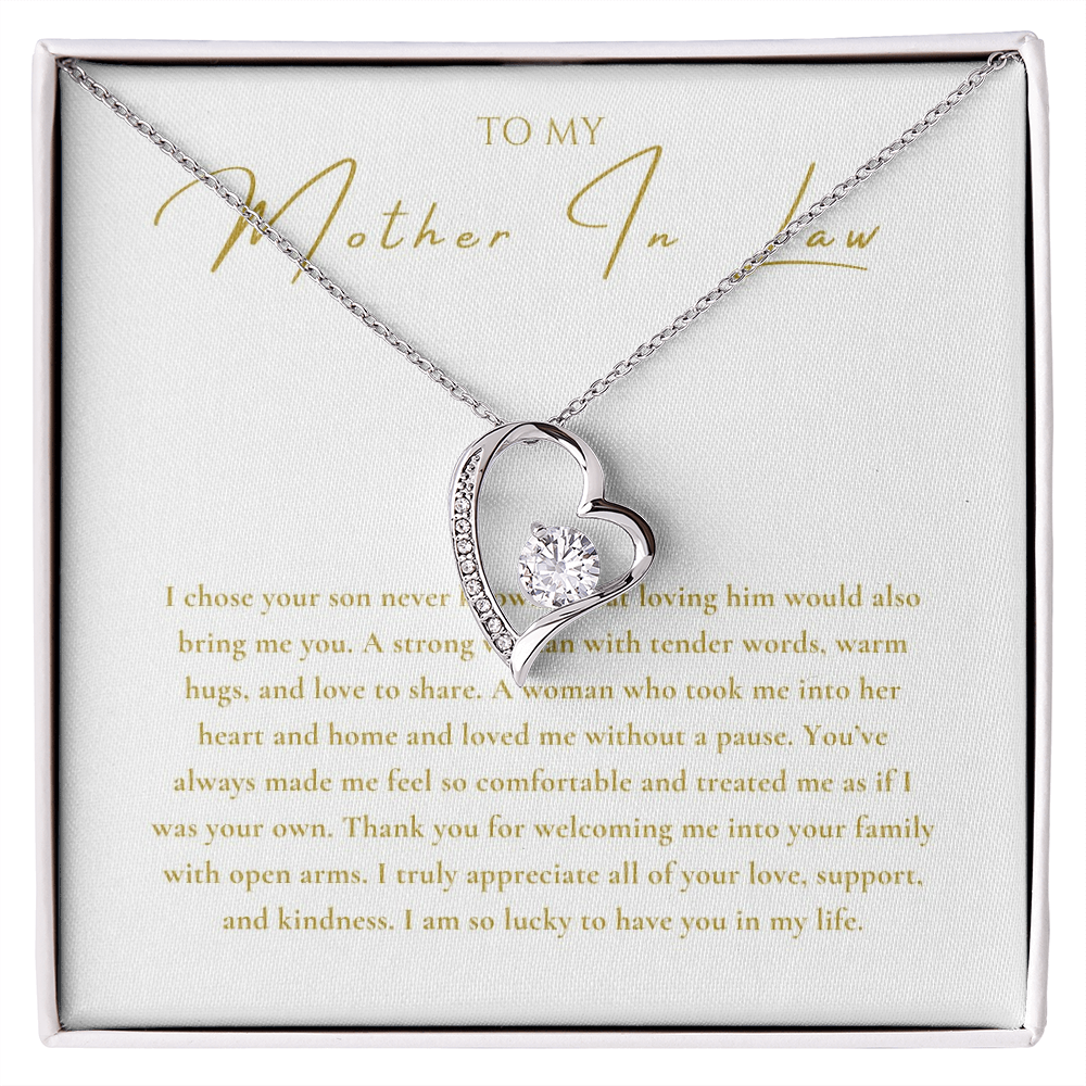To My Mother In Law Interlocking Hearts Necklace