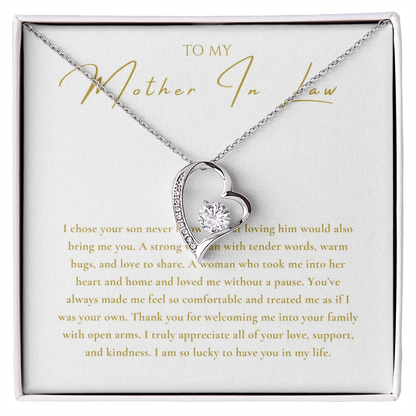 To My Mother In Law Interlocking Hearts Necklace