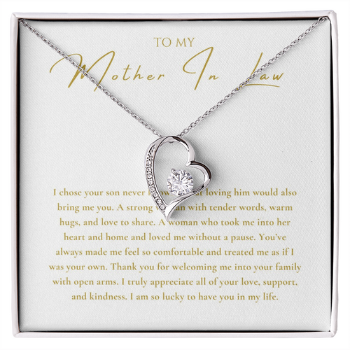 To My Mother In Law Interlocking Hearts Necklace