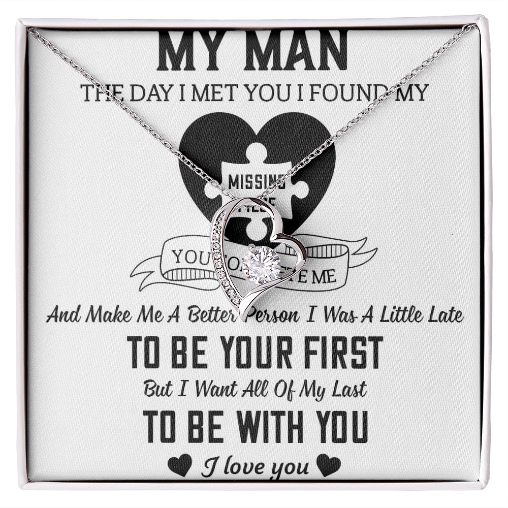 To My Man Forever Love Necklace