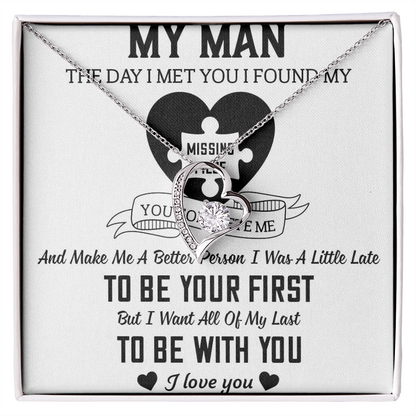 To My Man Forever Love Necklace