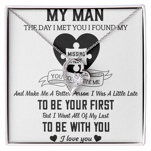 To My Man Forever Love Necklace