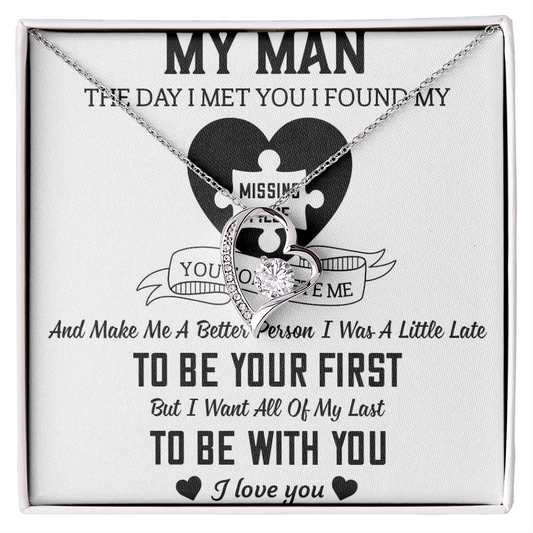 To My Man Forever Love Necklace