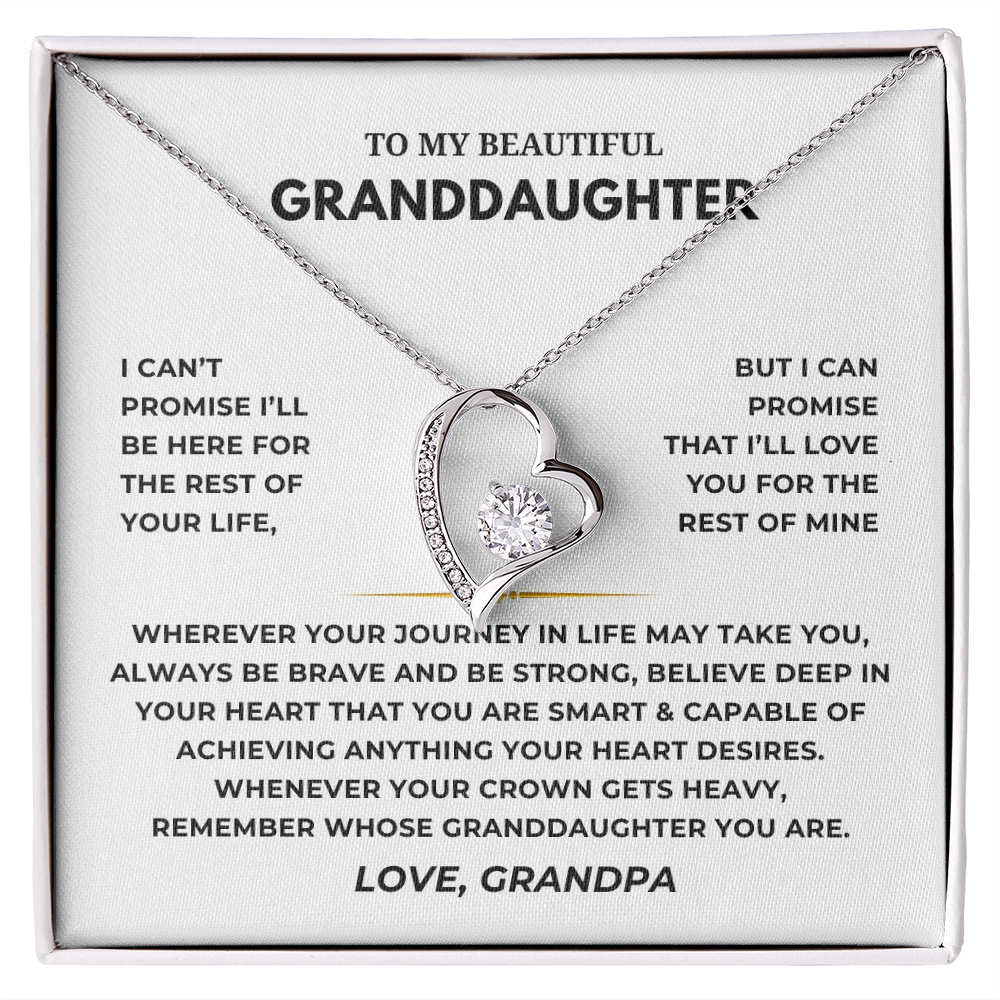 To My Granddaughter  Forever Love Necklace