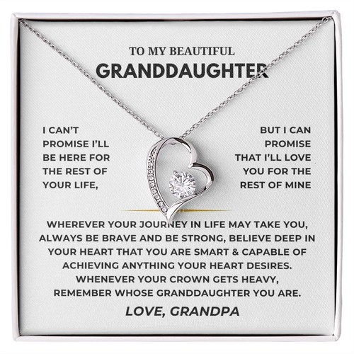 To My Granddaughter  Forever Love Necklace