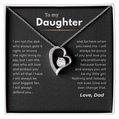 To My Daughter Interlocking Hearts Necklace