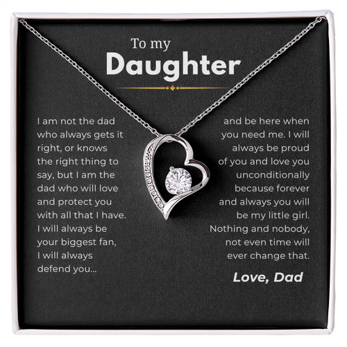 To My Daughter Interlocking Hearts Necklace